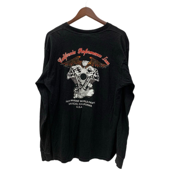 【曜日割引対象外】 US古着 California performance iron VALLEJO ヘルズエンジェルス hells angels ロンT ブラック Lサイズ 201MT-3617 VB