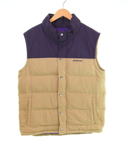 パタゴニア PATAGONIA ビビーダウンベスト BIVY DOWN VEST 2013年製 ベージュ × ダークパープル 27585FA13 ベスト ベージュ Mサイズ 103MT-2947