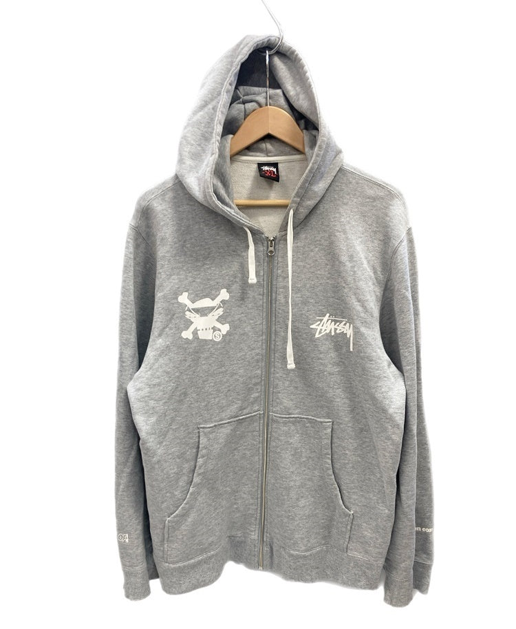 Stussy グレー XL パーカー Stussy XL グレー プルオーバーパーカー