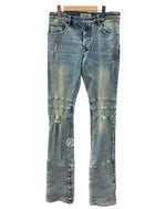 シーズアンドデジスト CEASE±DESIST RIBBED STACED DENIM リブ スタック デニム 青 ワンポイント デニム ブルー 34 104MB-331