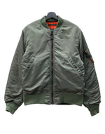 ヒューストン HOUSTON MA-1 FLIGHT JACKET フライト ジャケット ボンバー ジップアップ ミリタリー 軍物 アウター 緑 50316 ジャケット 無地 カーキ Mサイズ 104MT-1979
