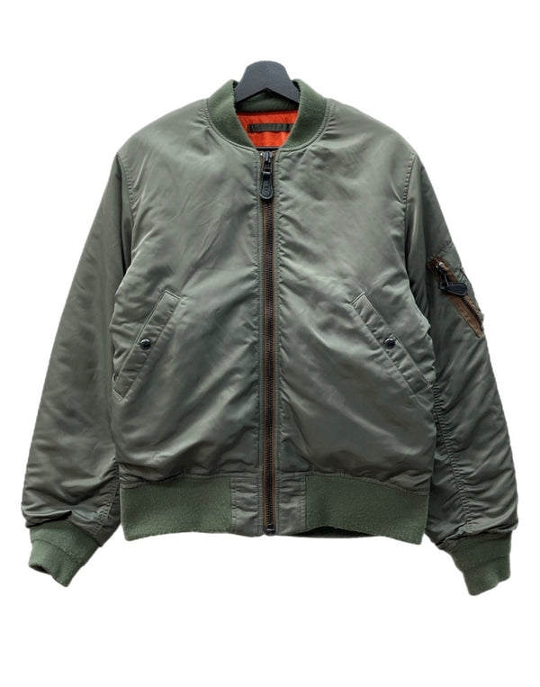 ヒューストン HOUSTON MA-1 FLIGHT JACKET フライト ジャケット ボンバー ジップアップ ミリタリー 軍物 アウター 緑 50316 ジャケット 無地 カーキ Mサイズ 104MT-1979