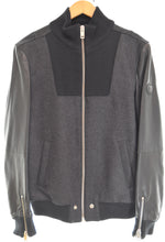 ディーゼル DIESEL スタンドネック カウハイド レザー メルトン スタジャン ジャケット ブラック Sサイズ 103MT-3236