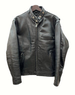 ショット SCHOTT LEATHER JACKET レザー ジャケット シングルライダース バイカー USA製 黒 641Q 42 ジャケット 無地 ブラック 104MT-904