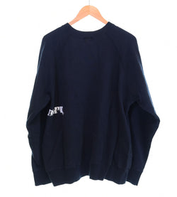ア ベイシング エイプ A BATHING APE 00's FADE LOGO POCKET SWEAT ポケット 付き ラグラン スリーブ スウェット  スウェット ブラック Lサイズ 103MT-2989