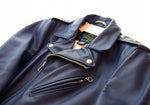 ショット SCHOTT × NEIGHBORHOOD ネイバーフッド 13AW ワンスター レザー ダブル ライダース  36 ジャケット ネイビー Sサイズ 103MT-1069