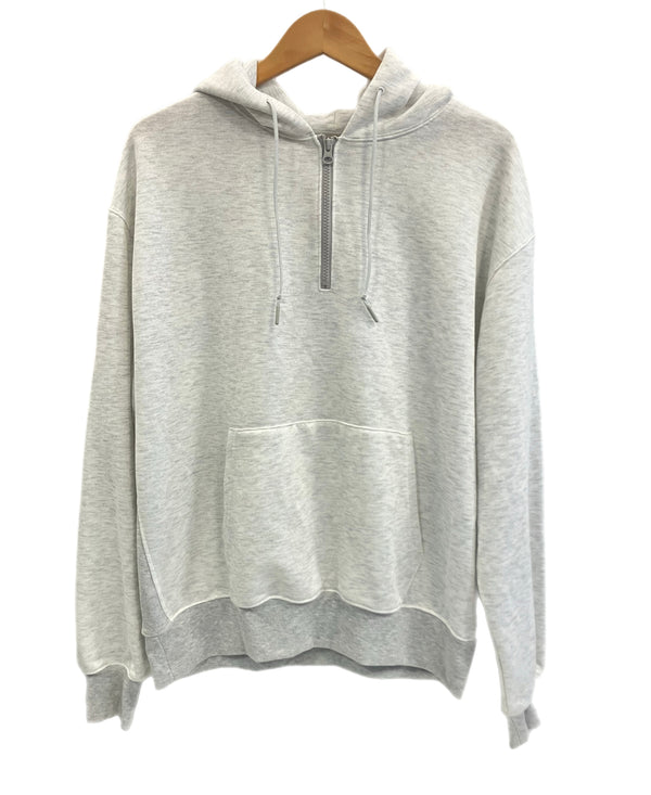 ダイワピアサーティナイン DAIWA PIER39 TECH SWEAT HALF ZIP HOOD ハーフジップフーディー 杢グレー プルオーバー BE-51023 パーカ グレー Mサイズ 101MT-3350