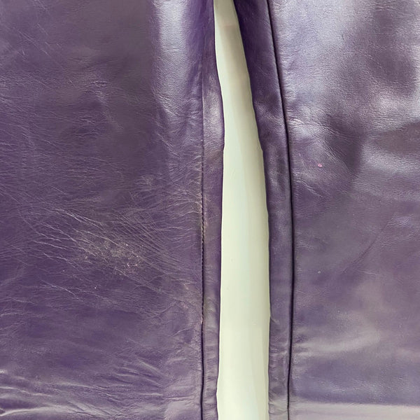 【曜日割引対象外】 ショット SCHOTT レザーパンツ USA製 30サイズ ボトムスその他 パープル 201MB-1135 VB