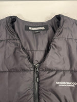 ネイバーフッド NEIGHBORHOOD 23AW Puff Shirt LS パフシャツ ロングスリーブ ノーカラー 中綿 ジップアップ 232TSNH-SHM05 ジャケット ブラック Mサイズ 101MT-4812