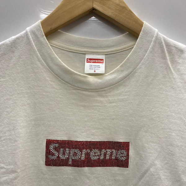 シュプリーム SUPREME × Swarovski Box logo Tee Tシャツ ホワイト Sサイズ 201MT-4805