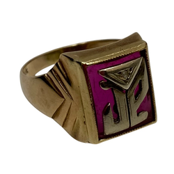 【曜日割引対象外】 【中古】ヴィンテージ vintage 19号 PD 10K リング メンズジュエリー・アクセサリー 指輪・リング ゴールド 201goods-808 VB