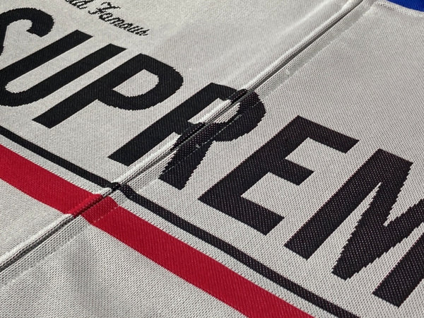 シュプリーム SUPREME World Famous Jacquard Track Jacket ワールド フェイマス ジャカード トラック ジャケット 灰 ジャケット ロゴ グレー Lサイズ 104MT-1525