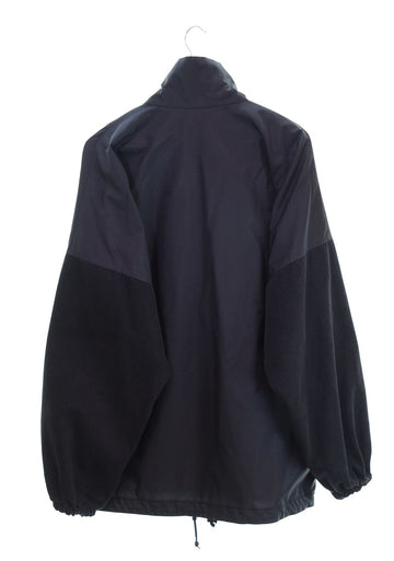 バレンシアガ BALENCIAGA 18AW デニム切替ロゴポプリンジャケット UP57 2018 00845 34 ジャケット ブラック 103MT-2206
