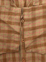 ラルフローレン RalphLauren 90s LINEN S/S OPEN COLLAR SHIRT リネン オープン カラー シャツ 半袖 開襟 茶 HS-RL-YM-0852 半袖シャツ チェック ブラウン Lサイズ 104MT-1505