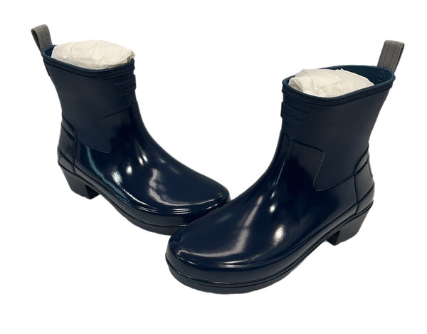 ハンター HUNTER レインブーツ リファインド ローヒール バイカー グロスデュオ ラバーブーツ ショートブーツ ムーンライト WFS2037DUO レディース靴 レインシューズ・長靴 ブーツ ネイビー UK4 EU37 US6 101sh-2296