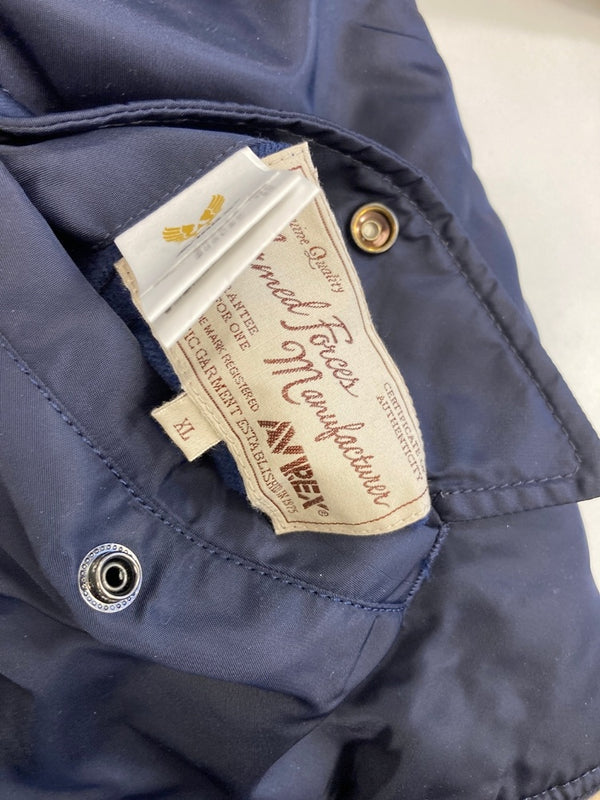 アヴィレックス AVIREX AVIATIONNOSE ART FLYNG SHARKS フライングシャークス MA-1 フライトジャケット MILITARY ミリタリー 6172151 XL ジャケット ネイビー LLサイズ 101MT-3747