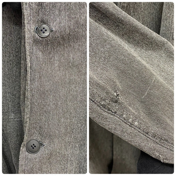 【曜日割引対象外】 ヴィンテージ vintage 40's ブラックシャンブレー アトリエコート コート ブラック 201MT-4464 VB