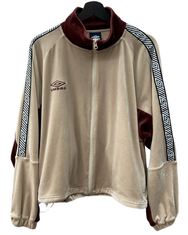 アンブロ UMBRO × Tempalay テンパレイ ANDY FREAK'S STORE 別注モデル ベロア トラック ジャケット 茶 1059394400025 ジャケット ロゴ ブラウン Lサイズ 104MT-2101