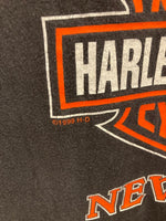 ハーレーダビッドソン Harley-Davidson 90s ©1998 Vintage ヴィンテージ ロゴプリント  黒 US古着 Tシャツ ブラック Lサイズ 101MT-2992