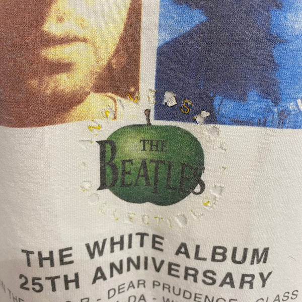 【曜日割引対象外】 ヴィンテージ vintage 90's THE BEATLES "THE WHITE ALBUM 25th ANNIVERSARY" Official Print T-Shirts Tシャツ ホワイト 201MT-4591 VB