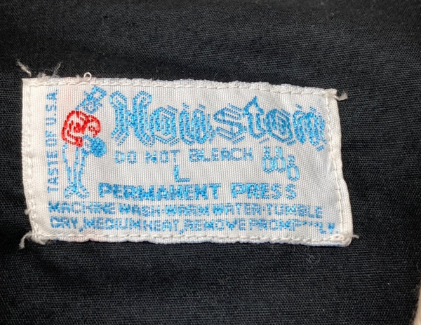 ヒューストン HOUSTON  bowling jacket ボウリング ジャケット 背面ボーリング刺繍 白茶 ジャケット 刺繍 ベージュ Lサイズ 104MT-1345