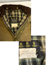 バブアー BARBOUR 90's 90年代 3ワラント GAMEFAIR ゲームフェア ワックス コットン オイルドジャケット ハーフコート VINTAGE ヴィンテージ A123 C36 ジャケット カーキ 101MT-5345