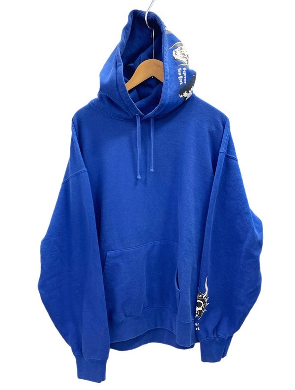 シュプリーム SUPREME Bounty Hunter Hooded Sweatshirt バウンティハンター パーカー プルオーバー 青 プリント ロゴ パーカ ブルー Lサイズ 101MT-2749