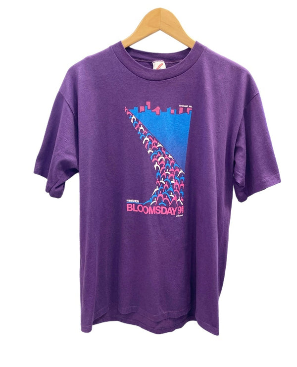 US US古着 90s ヴィンテージ Vintage JERZEES ジャージーズ 袖シングル BLOOMSDAY XL Tシャツ パープル LLサイズ 101MT-2682
