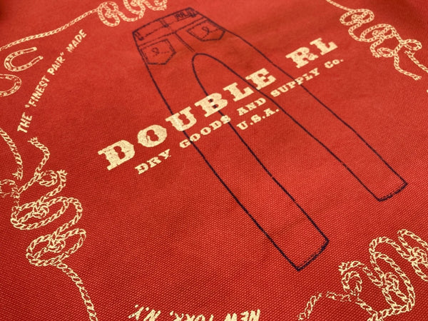 ダブルアールエル RRL 2Way TOTE BAG トート バッグ レザーハンドル キャンバス 斜め掛け かばん 赤 バッグ メンズバッグ トートバッグ ロゴ レッド 104B-88