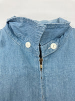 ラルフローレン RalphLauren POLO COUNTRY 80s 90s CHAMBRAY SWING-TOP JACKET シャンブレー スウィング トップ ジャケット ジップアップ 薄手 青 ジャケット 無地 ブルー Mサイズ 104MT-2049