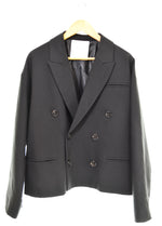 チュクラ CHUCLLA クロップド ルーズ テーラード ジャケット ジャケット ブラック Mサイズ 103LT-140