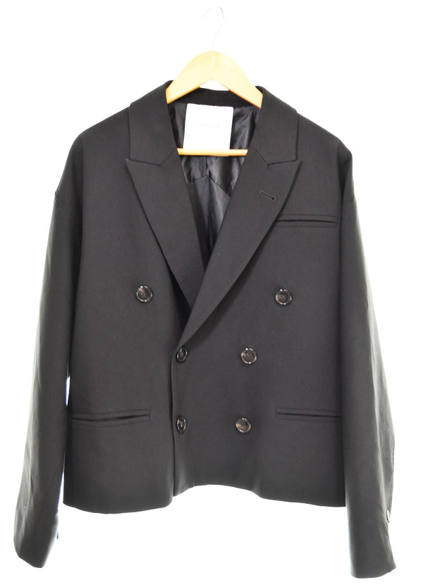 チュクラ CHUCLLA クロップド ルーズ テーラード ジャケット ジャケット ブラック Mサイズ 103LT-140