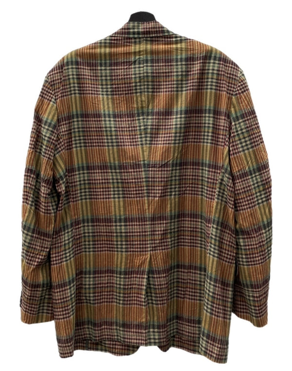 ダブルアールエル RRL 90s TAILORED JACKET テーラード ジャケット 三ツ星タグ Ralph Lauren 茶 ジャケット チェック ブラウン Mサイズ 104MT-2262