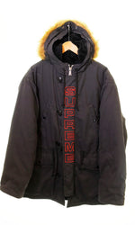 シュプリーム SUPREME 19AW Spellout N-3B Parka ロゴ 刺繍 N-3B ジャケット  黒 ジャケット ロゴ ブラック Mサイズ 103MT-626