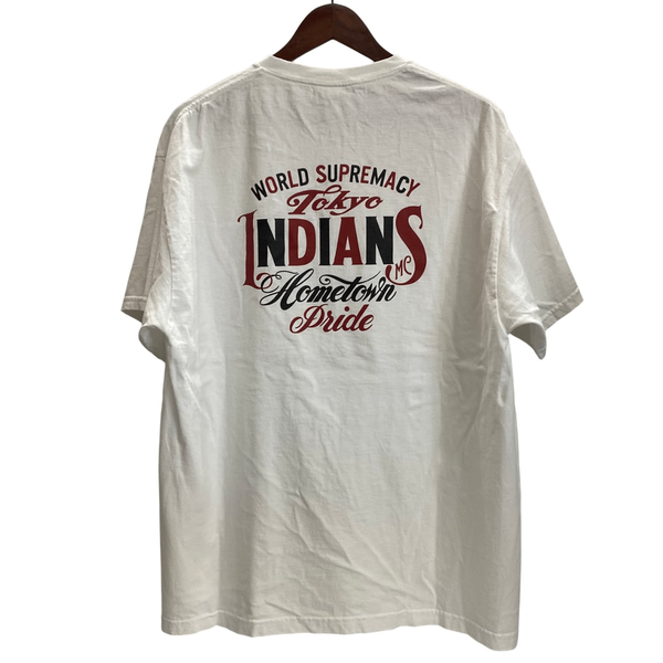 東京インディアンズ TOKYO INDIANS Motorcycle Club S/S Tee イベント限定 Tシャツ ホワイト XLサイズ 201MT-4406
