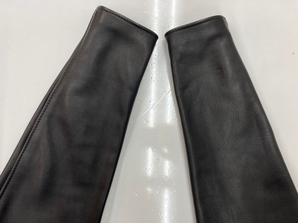 ステューシー STUSSY Schott ショット コラボ ダブル ライダース レザー 革ジャン カウレザー 牛革 USA製 黒 7516 サイズ 38 ジャケット 無地 ブラック 104MT-2076