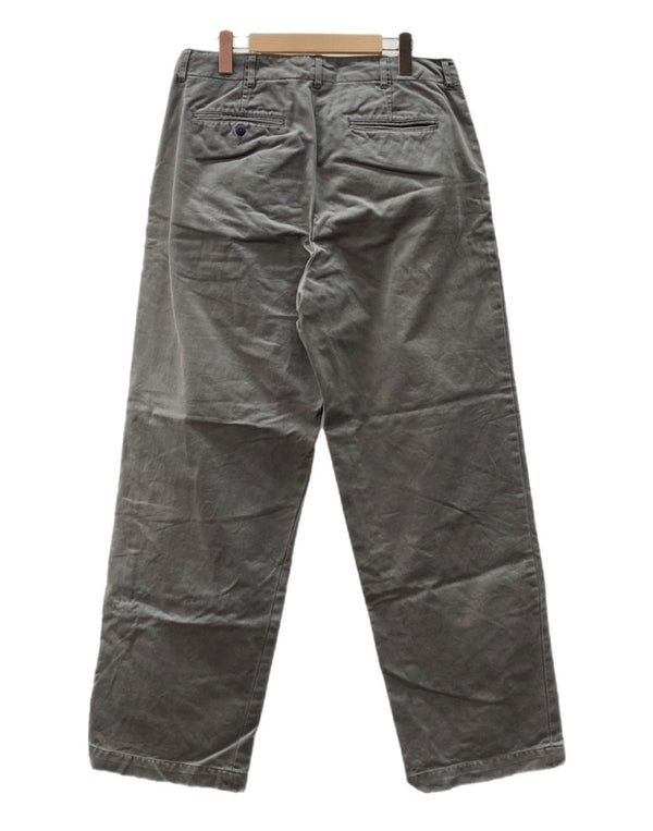 ダブルアールエル RRL CHINO PANTS チノ パンツ ワーク ボタンフライ トラウザーズ Ralph Lauren 灰 無地 44788 チノパン グレー 34×32 104MB-339