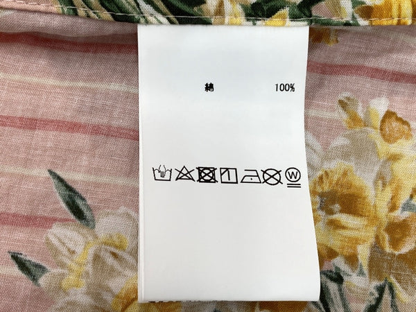 ピンクハウス PINKHOUSE 24SS スイセン プリント スカート 吊りスカート 水仙 ブーケ 花束 ストライプ リボン PINK A2141FSY101 ワンピース 花・植物 ピンク 104LT-205