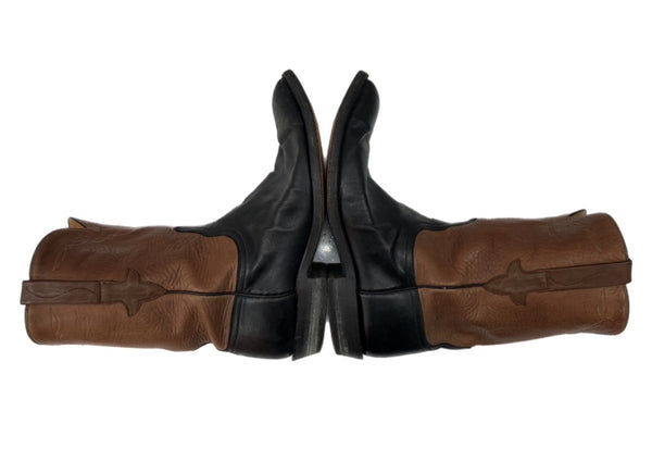 ルケーシー Lucchese Classics WESTERN BOOTS ウエスタン ブーツ ローパー ロング ツートン 茶 黒 L3516 メンズ靴 ブーツ ウエスタン ブラウン サイズ 9 2E 104S-1074