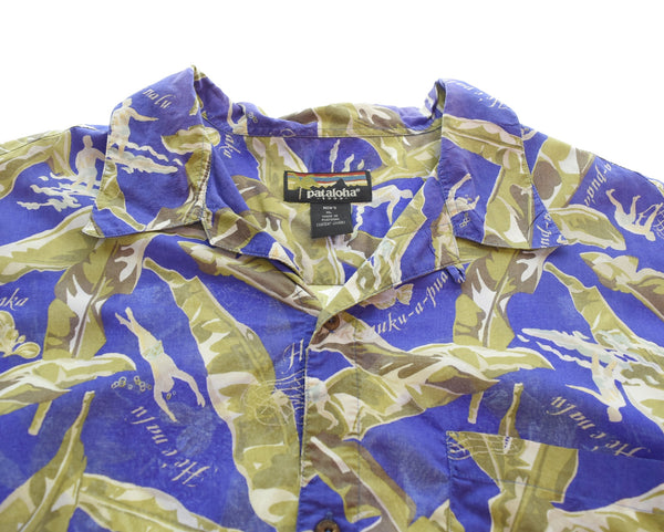 パタゴニア PATAGONIA 90s PATALOHA バナナラマ アロハシャツ ポルトガル製  90's パタロハ コットンオープカラーシャツ  半袖シャツ マルチカラー LLサイズ 103MT-3332