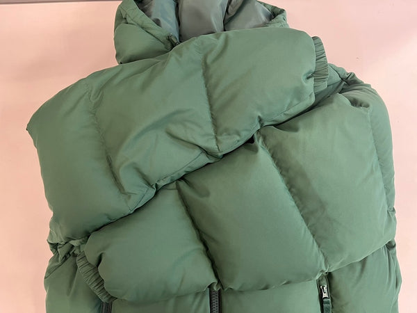 ラコステ LACOSTE バックステッチショートダウンジャケット 緑 BH4484 FR52 ジャケット グリーン 101MT-5011