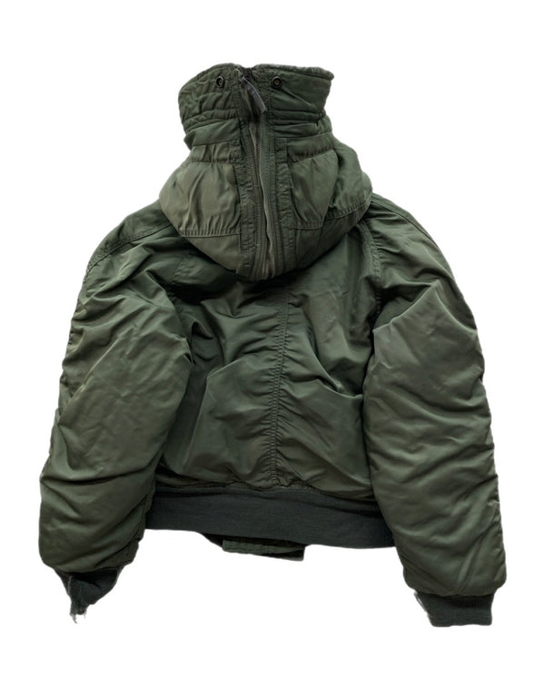 アルファインダストリーズ ALPHA INDUSTRIES N-2B FLIGHT JACKET フライト ジャケット ジップアップ ファー 短丈 軍物 ARMY ミリタリー アウター 緑 ジャケット 無地 グリーン Sサイズ 104MT-1915