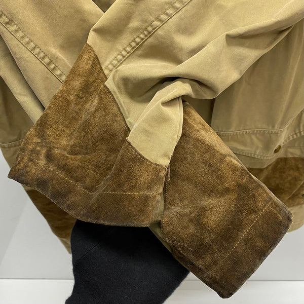 【曜日割引対象外】 ラルフローレン POLO RALPH LAUREN 90's レザー切り替え ファイヤーマン コート ベージュ Mサイズ 201MT-3852 VB