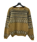 ヴィンテージ vintage OLSON スクエアネック ボートネック ノルディック ニット セーター ブラウン Lサイズ 104MT-1899