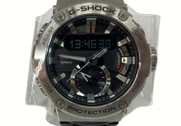 ジーショック G-SHOCK CASIO カシオ CARBON CORE GUARD 耐衝撃構造 20気圧防水 タフソーラー スチールバック Bluetooth 銀 黒 GST-B200 メンズ腕時計ブラック 104T-3