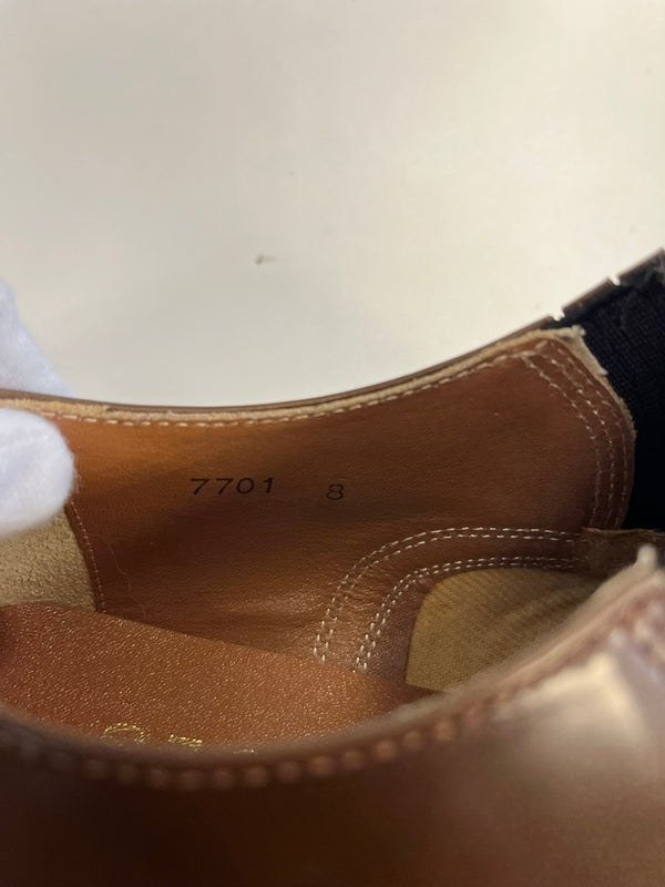 ジュビリーシューズ JUBILEE SHOSE レザー スリッポン 茶 7701 メンズ靴 ローファー ブラウン サイズ8 101sh-2326