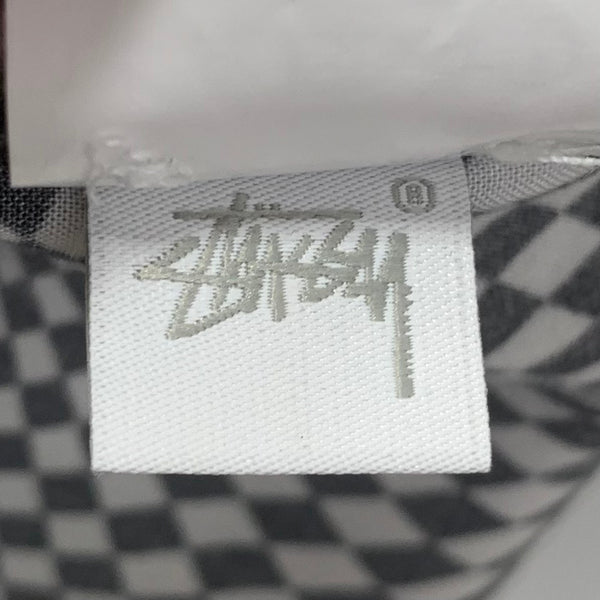 ステューシー STUSSY Psychedelic Checker Shirt 半袖シャツ ホワイト Mサイズ 201MT-3906