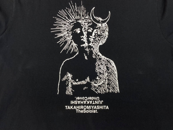 アンダーカバー UNDERCOVER × TAKAHIROMIYASHITA TheSoloist. ソロイスト PRINT T-SHIRT プリント Tシャツ 半袖 黒 Tシャツ プリント ブラック Lサイズ 104MT-1597