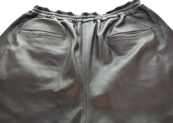 グラフペーパー  Graphpaper Sheep Leather Easy Pants レザーパンツ GM223-40194 ボトムスその他 ブラック 1 103MB-560