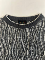 クージー COOGI 90s 90's AUSTRALIA 3D KNIT 3Dニット 総柄 クルーネック グレー系 XXL セーター マルチカラー 101MT-5004